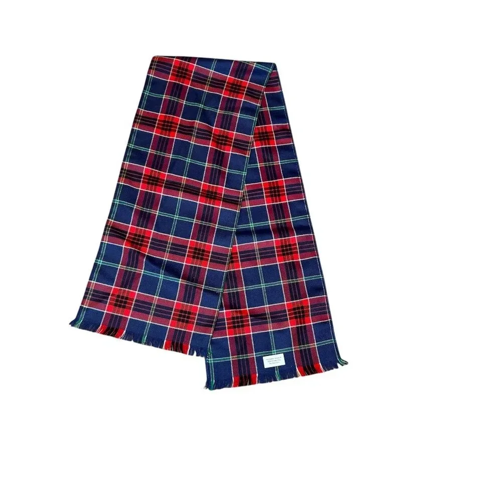 Vintage Scottish Weaver 100% Wool Tartan Plaid Rectangular Scarf